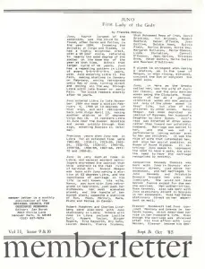 Frances McEvoy Juno First Lady of the Gods V.1 Volume 11 Issue 9 and 10