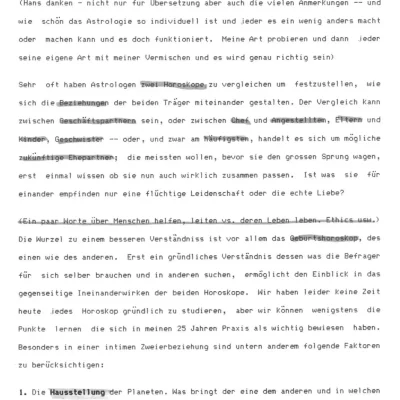 DIE SYNASTRIE - HOROSKOPVERGLEICH & SCHNITTENPUNKTHOROSKOPE