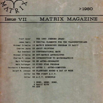Matrix Magazine Issue VII 1980