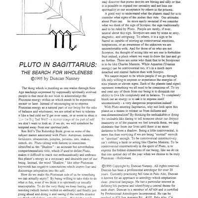 Pluto in Sagittarius - The Search for Wholeness (2)