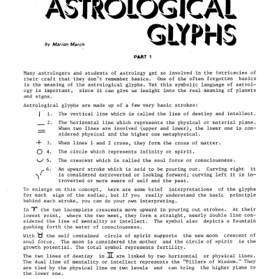 The Meaning of The Astrological Glyphs