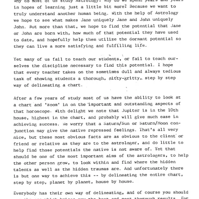 The Importance of Thorough Delineation (1976)